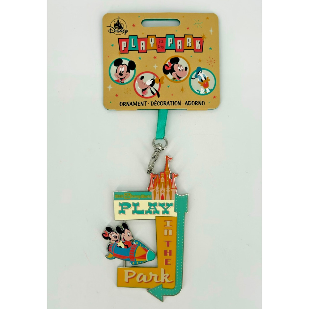 NEW Disney Parks Play In The Park Mickey & Minnie Spinner Christmas Ornament